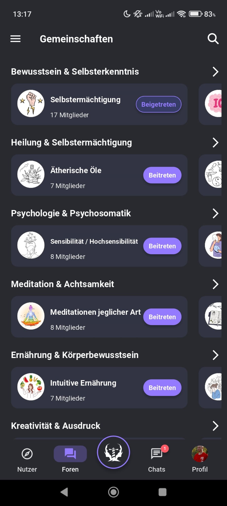 Gemeinschaften und Gruppen entdecken